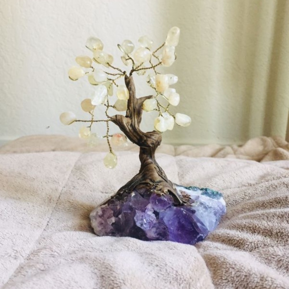 Amethyst and Citrine crystal tree